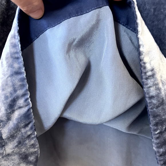 ANTHROPOLOGIE Melody Velvet Tunic Dress Slate Blue Gray Long Sleeve Womens Small - Picture 9 of 10